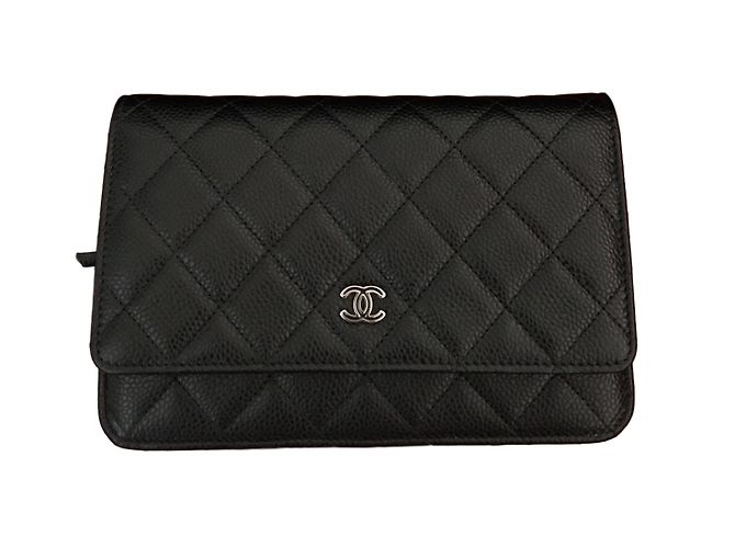 Wallet On Chain Chanel Caviale nero WOC