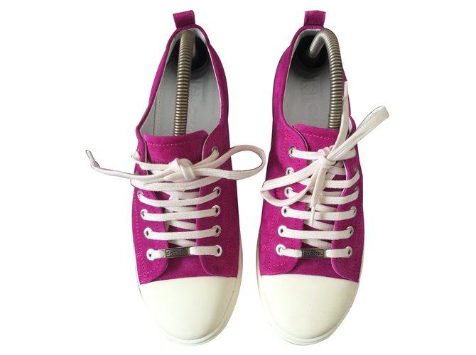 Chanel Sneakers Pink Suede  ref.18190