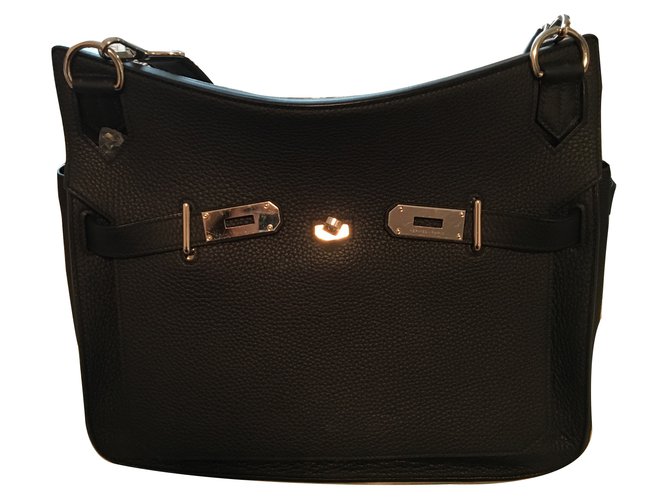 Hermès Jypsiere Hermes Cuir Noir  ref.18242