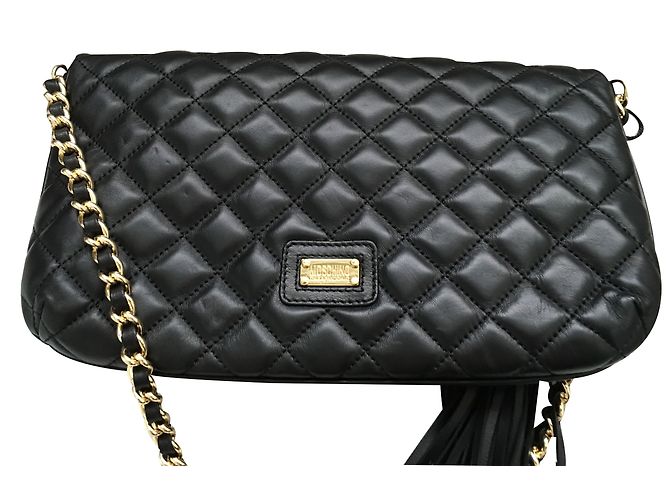 Borsa a mano Moschino Cheap And Chic in pelle nera Nero