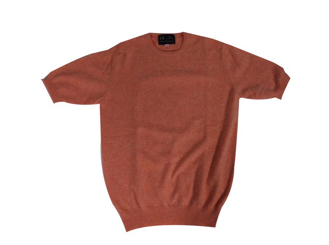 Eric Bompard short sleeve sweater Orange Cashmere  ref.18330