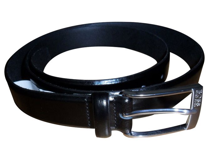 Hugo Boss Hugo boss men's belt Belts Leather Black ref.18338 - Joli Closet