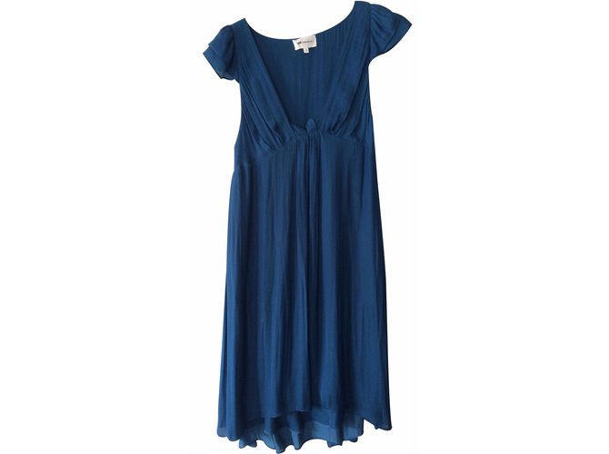 Vanessa Bruno Athe Dress Blue Silk  ref.18372