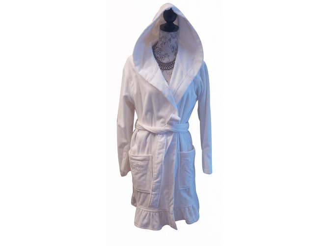 La Perla Morning Robe / Bathrobe White Cotton  ref.18422