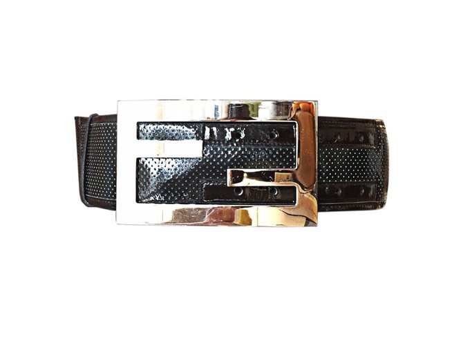 Fendi Belts Black Leather  ref.18434