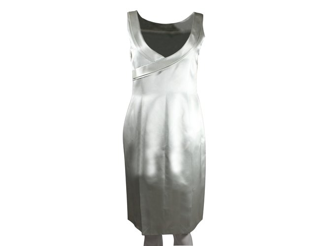 Autre Marque Dress Petrovitch et robinson Green Grey Silk  ref.18550