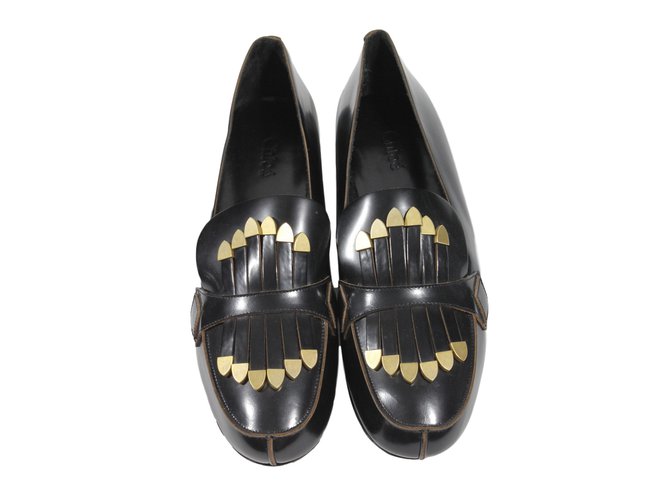 Chloé Loafers Black Leather  ref.18587
