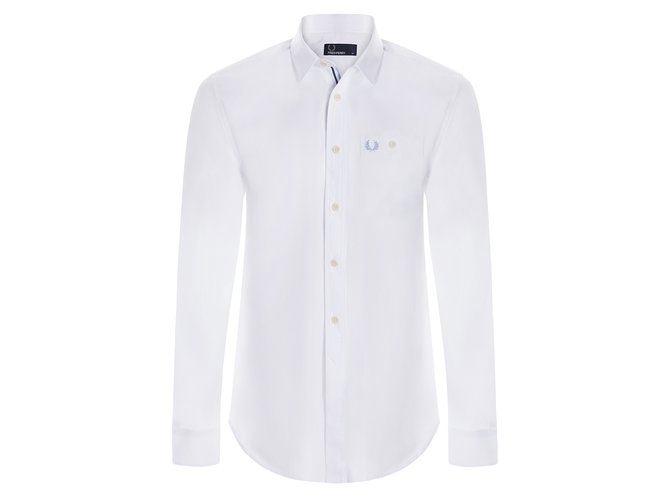 Fred Perry Chemises Coton Blanc  ref.18608