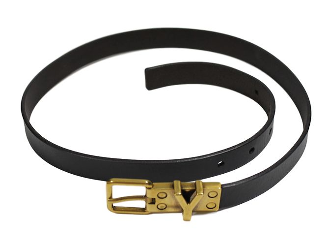 Yves Saint Laurent Ledergürtel Braun 