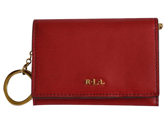 Ralph Lauren borse, portafogli, casi Rosso Pelle  ref.18647