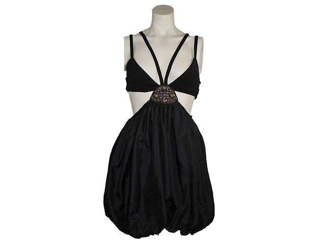 Sass & Bide Your Voice Kleid aus schwarzer Seidensatin
