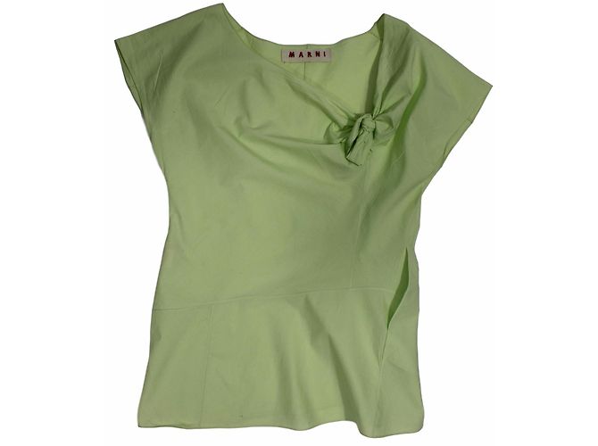 Top Marni Verde Lima de Algodón