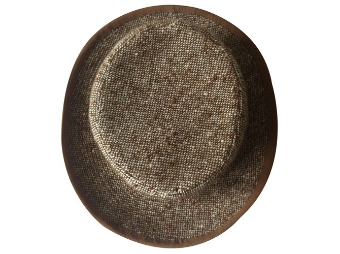Chanel chapéu Avelã Tweed  ref.18818