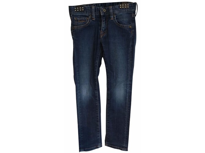Pepe Jeans Pantaloni Blu Cotone  ref.18952