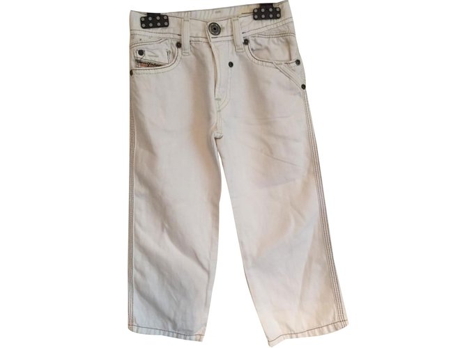 Diesel Pants White Cotton  ref.18953