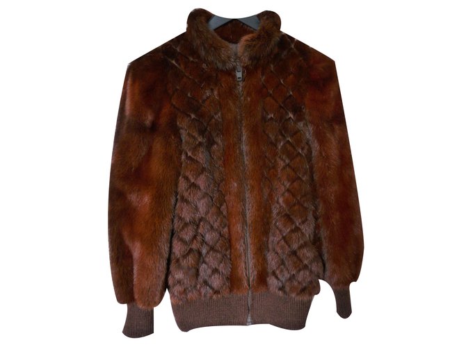 Christian Dior Coats Brown Fur  ref.18971