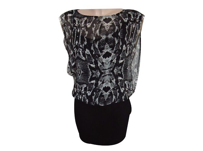 Guess Kleid Zebra Print Polyester S Zebra-druck