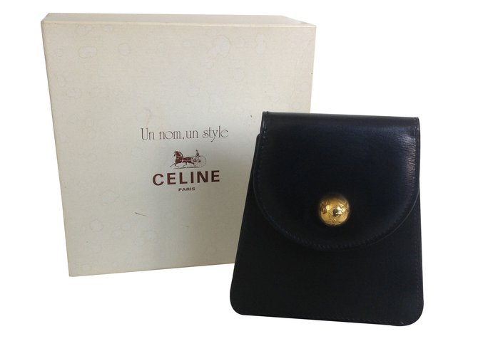 Céline Purses, wallets, cases Black Leather  ref.19118