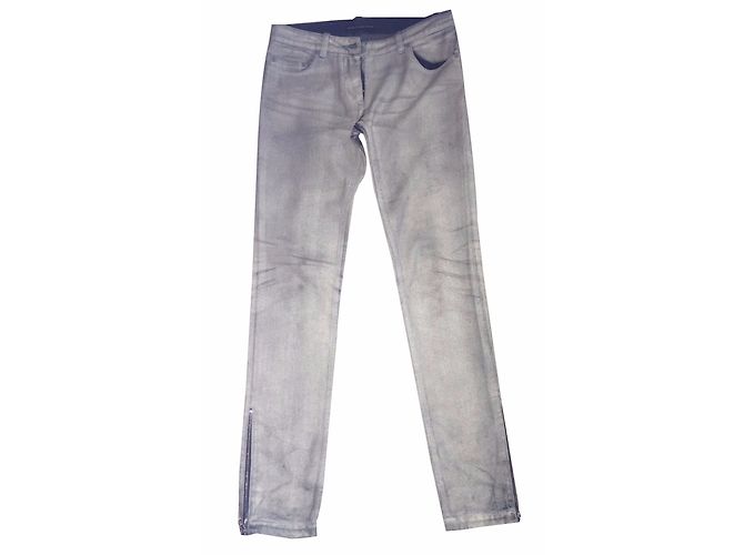 Vaqueros Balenciaga de denim gris encerado
