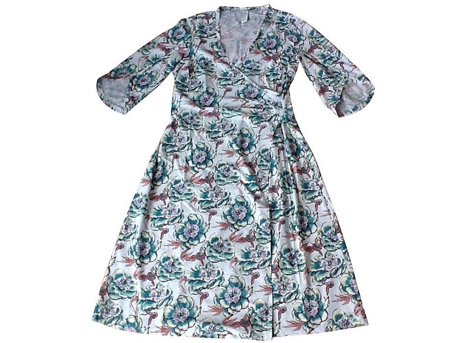Autre Marque Vestido Portafolio Azul Claro Poliéster M Multicolor