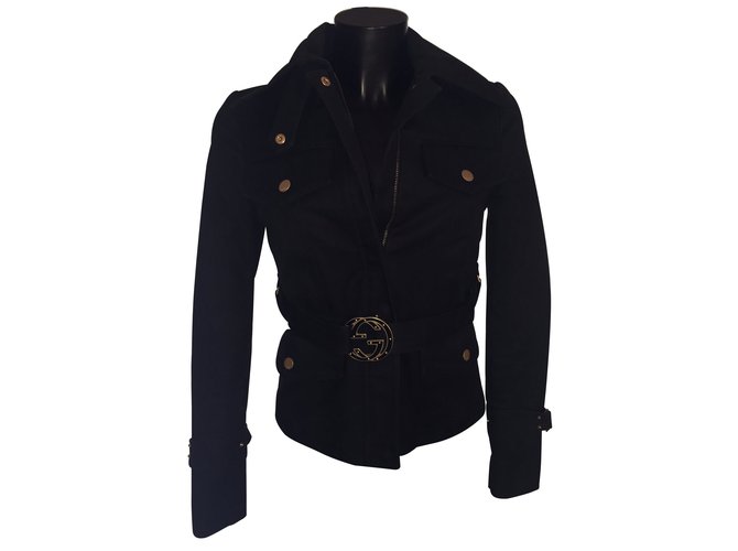 Gucci Jackets Black Cotton  ref.19176