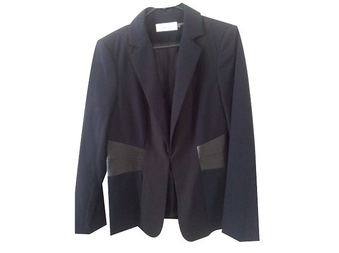 Calvin Klein Jacke Blau Polyester Größe 40