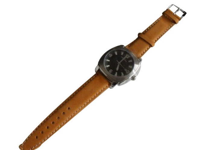 Autre Marque Mondia Italien Luxus Herrenuhr Uhr schwarzes Zifferblatt neu Stahl  ref.19297