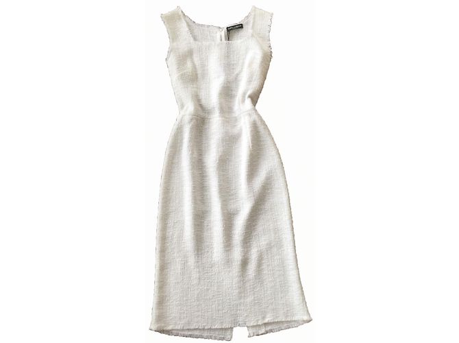 Vestido blanco de viscosa Dolce & Gabbana