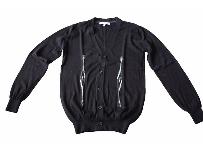 Sandro Strickjacke aus Wolle schwarz