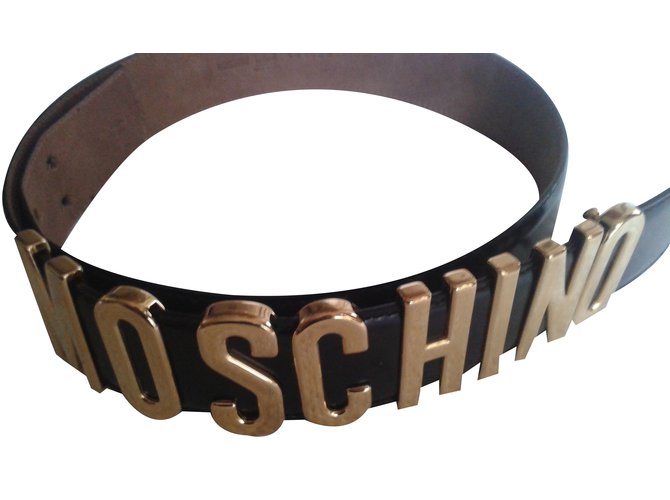 Moschino Belts Black Leather  ref.19534