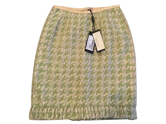 Falda de seda verde Dolce & Gabbana