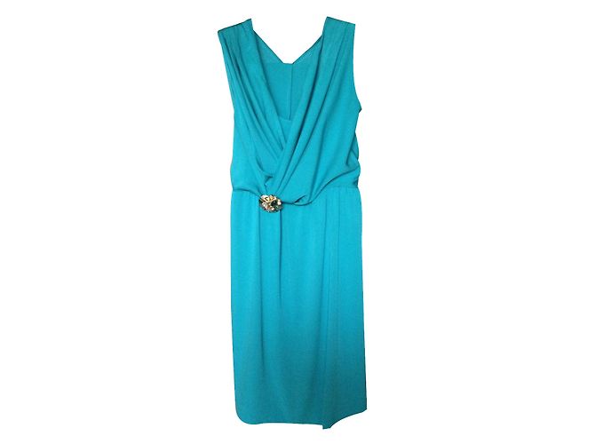Blumarine Kleid aus blauer Seide