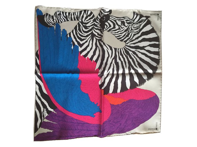 Hermès Silk scarf Pégase Multiple colors  ref.19591