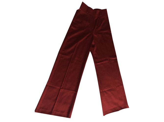 Kenzo Pants Dark red Wool  ref.19597