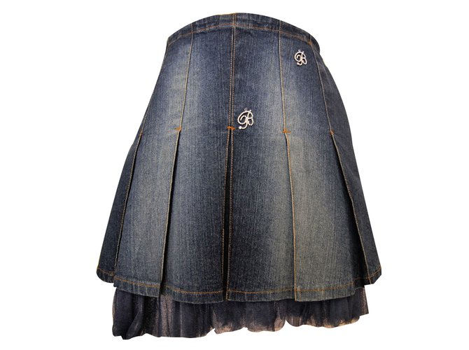 Blumarine Skirt Blue Denim  ref.19652