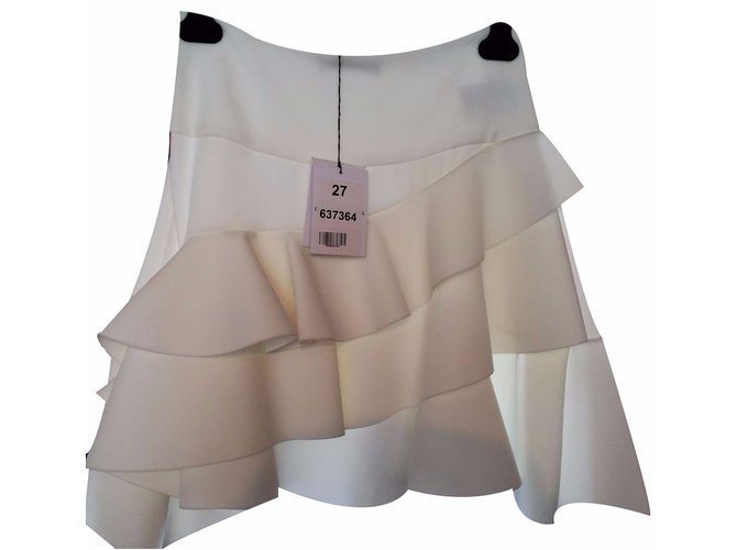 Balenciaga Asymmetric  skirt Cream Polyester  ref.19682