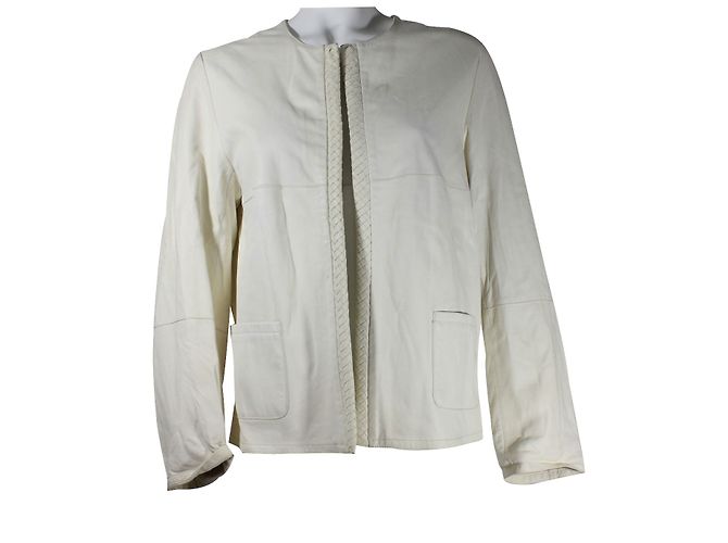 Max & Moi Lederjacke Jolie Creme Roh
