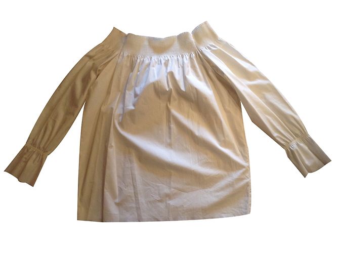 Top de popelina Maison Martin Margiela Blanco Algodón M