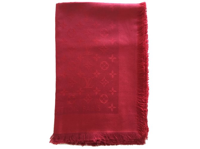 Louis Vuitton Foulards Laine Rouge  ref.19763