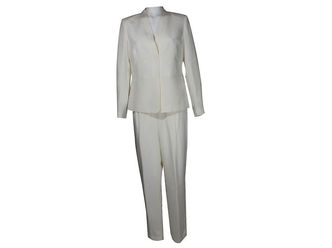 Conjunto de calça Max & Moi em seda creme Cru