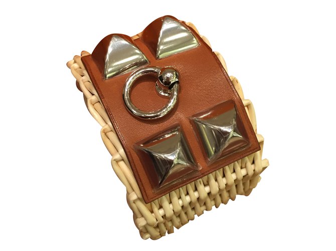 Hermès Bracelets Caramel Leather  ref.19842