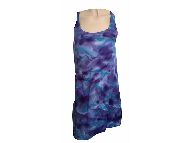 Armani Jeans Kleid aus blauem Satin mit Print