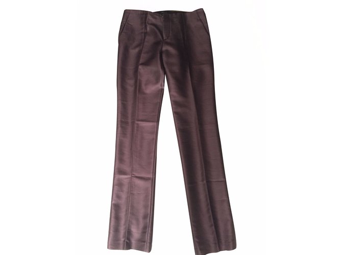 Gucci Pants, leggings Brown Wool  ref.20008