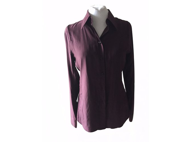 Yves Saint Laurent Tops Soie Prune  ref.20014