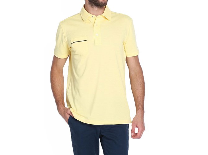 Tommy hilfiger golf polo new Coton Jaune  ref.20049
