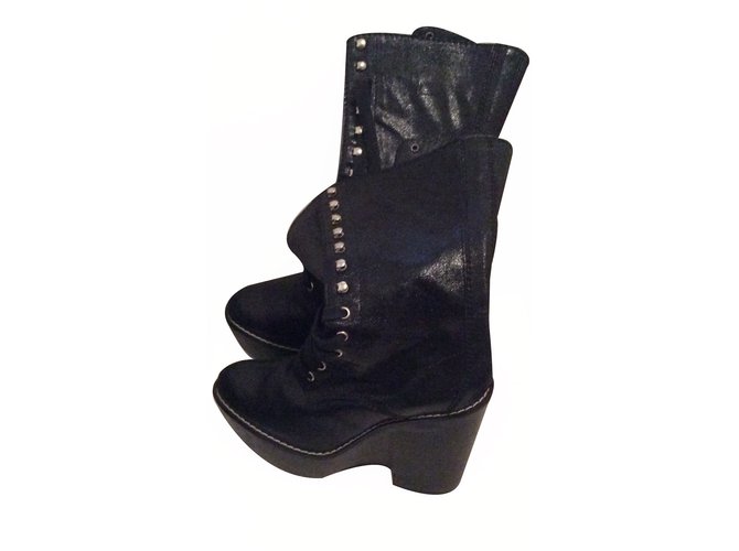 Chloé Ankle Boots Black Leather  ref.20074