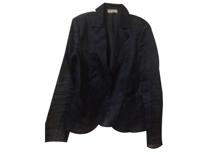 Armand Ventilo tailleur jupe veste armant ventilo Soie Bleu  ref.20096