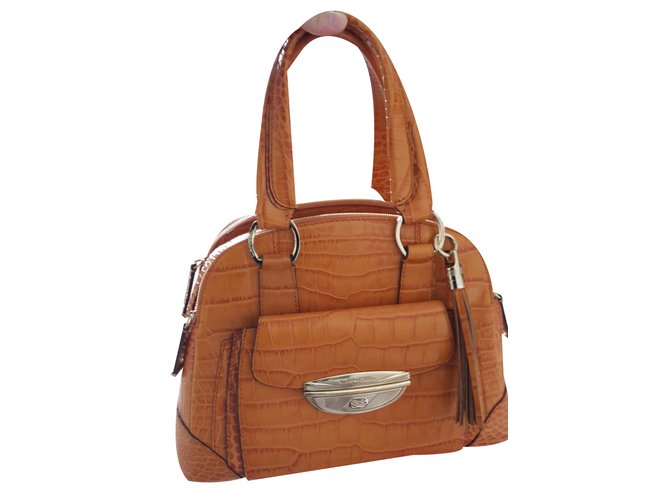 Lancel Handbags Orange Leather  ref.20104