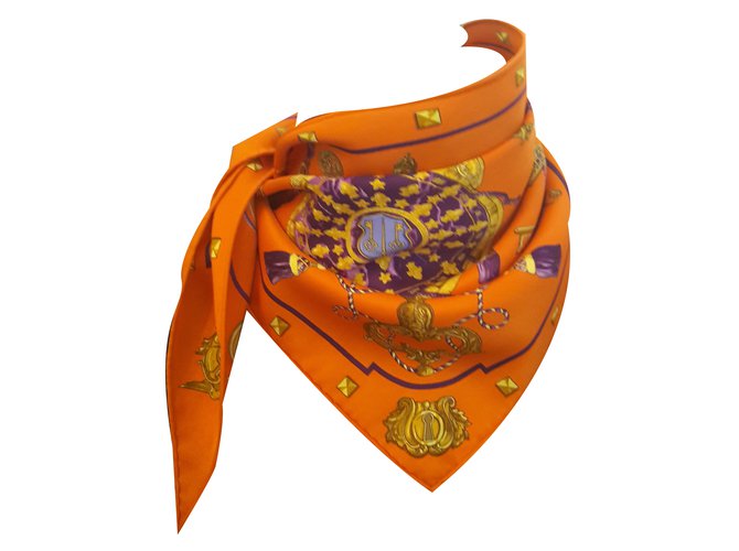 Hermès Scarves Orange Silk  ref.20153