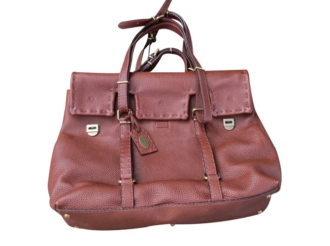 Fendi Handbags Brown Leather  ref.20155